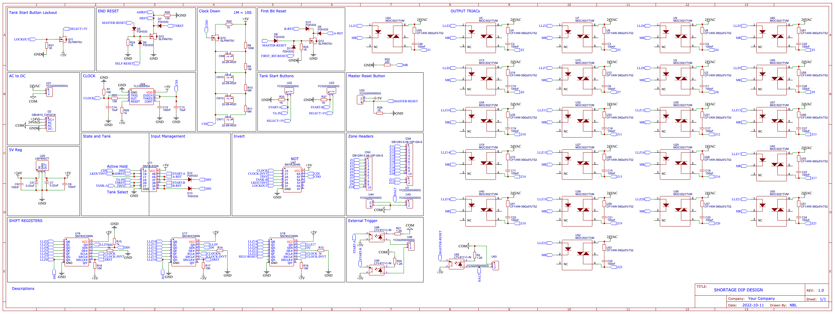 Schematic documentation for the analog irrigation controller